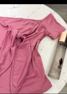 PINK FRONT BOW TOP 💕