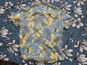 HIGHLANDER Men Green &amp; Beige Slim Fit PrintedCasua