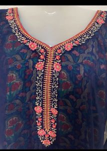 Pakistani Suit Navy Blue With Dupatta