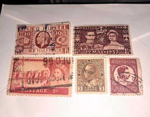 1930s-40s British colony stamps.