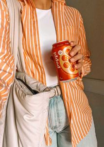 Striped Orange korean Shirt