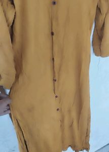 Ethnic Kurta ✨ Dark Yellow Colour