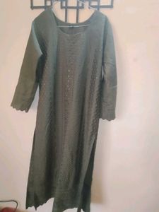 Elegant Olive Green Kurti