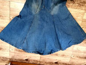 SexyDenim Gownwith Halter Neck