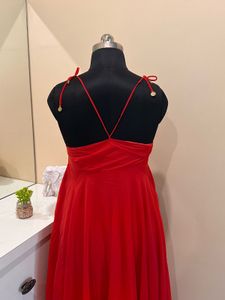 Red Anarkali Dress with Dupatta