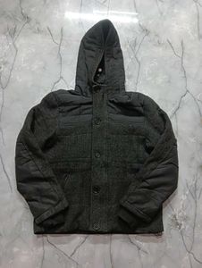 Tommy Hilfiger Men's Stylish Gray Hooded Jacket