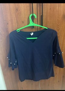 Beautiful Navy Blue Top In Good Condition