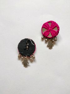 Mirror Embroidery Earrings - 23