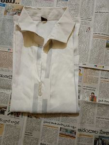 White Striped Button-Up