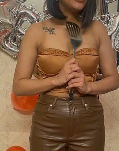 Brown Tube Top