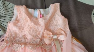 Kids Peach Colour Frock