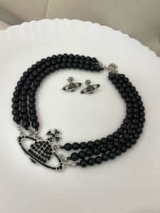 Vivienne Westwood Black Pearl Choker Necklace