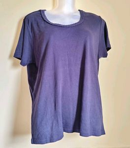 Size  L 🎁Buy 2 Get 1 Free🎁Navy Blue Casual Top