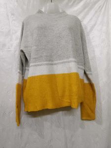 Color Block Pullover Sweater
