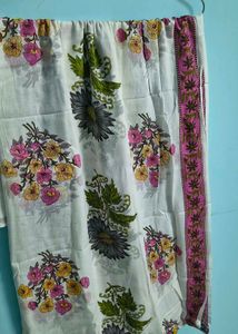 Floral Print Cotton Dupatta