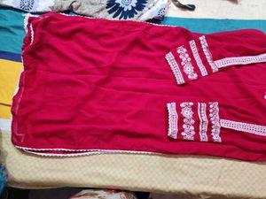 A Beautiful Dark Rani Colour Kurta
