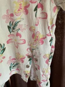 Flower Print Crop Top