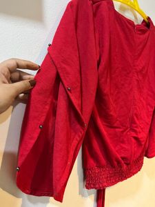 Red Y2k Strap Top