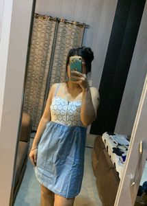 Cute Blue &amp; White Mini Dress💙💖🦋