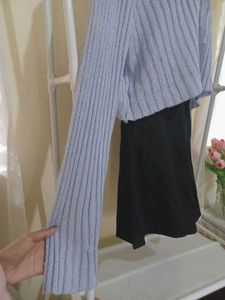 Light Blue Tie Knot Cardigan