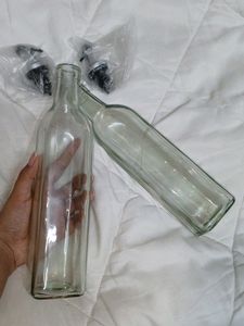 Glass Oil Dispenser Combo Of Two-New With Tag