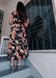 Blue Cotton Maxi Dress