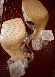 Stylish sparkly  vinyl Heels