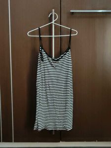 Black And White Stripes Tank Top