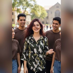 Camo Button-Down Shirt