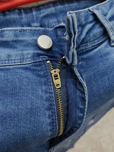 Ripped Hem Jeans