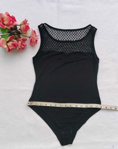 Black Sleeveless Bodysuit