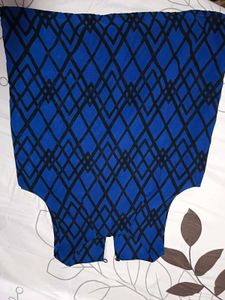 Blue Geometric Print Top