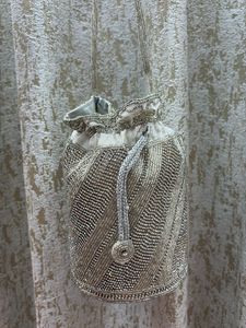 Beaded Drawstring Pouch