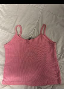 Pink ONLY Ribbed Tank Top