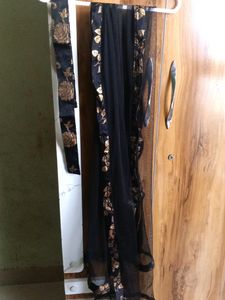 💛🖤 Shimmery Katan Lehnga Set