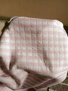 Pink Striped Polo Neck T-shirt