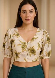 Floral Puff Sleeve Blouse