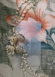 Pearl Jhumka Ear Chains
