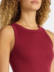 Burgundy Ribbed Crop Top