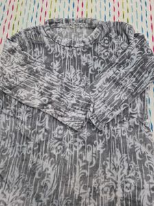 Navy Blue Corduroy Top