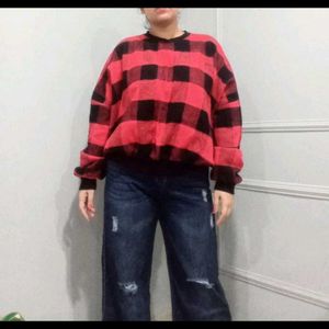 Plus Size Plaid Sweater