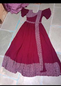Elegant Maroon Maxi Dress