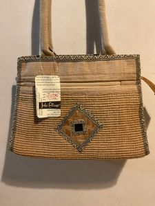 Vintage Jute Shoulder Bag