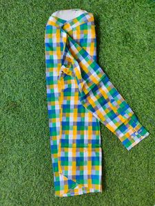 Colorful Plaid Button-Down Shirt