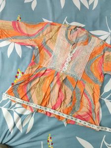 Orange Print Top