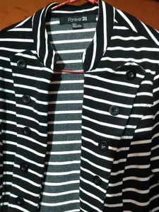 Forever 21 Striped Cropped Blazer