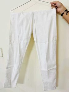 Women White Ankle Length Leggings