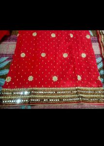 Red Embroidered Punjabi Salwar Suit