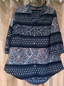 Boho Print Tunic Top