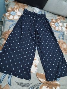 Wide Leg Patterned Pants